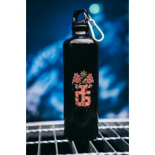 BOTTLE / FLOWERS / BLACK